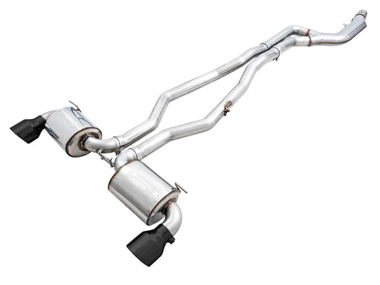 AWE 2020 Toyota Supra A90 Non-Resonated Touring Edition Exhaust - 5in Diamond Black Tips - My Store