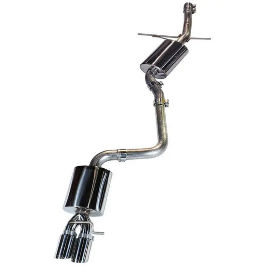 AWE Tuning Audi B7 A4 3.2L Touring Edition Dual Tip Exhaust - Diamond Black Tips - Mammoth Racing -