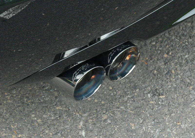 AWE Tuning Audi B7 A4 3.2L Touring Edition Quad Tip Exhaust - Diamond Black Tips - Mammoth Racing -