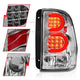 ANZO 2002-2009 Chevrolet Trailblazer LED Tail Lights w/ Light Bar Chrome Housing Clear Lens - Mammoth Racing -