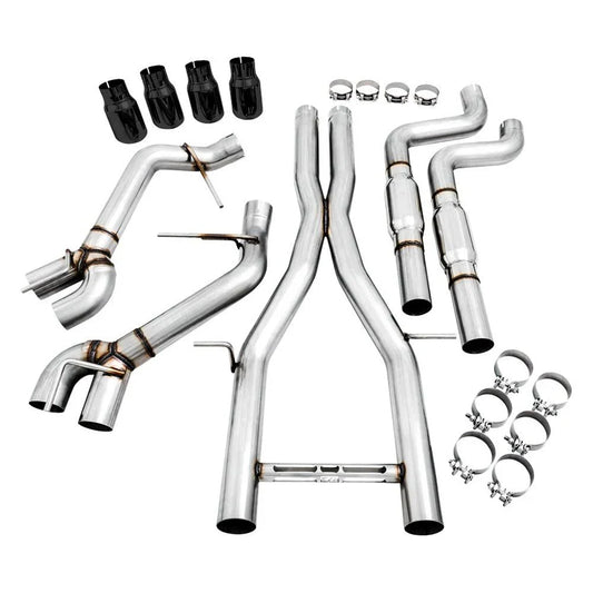 AWE Tuning 16-19 Chevy Camaro SS Resonated Cat-Back Exhaust -Track Edition (Quad Diamond Black Tips) - Mammoth Racing -