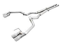 AWE Tuning 2018+ Ford Mustang GT (S550) Cat-back Exhaust - Track Edition (Quad Chrome Silver Tips) - Mammoth Racing -