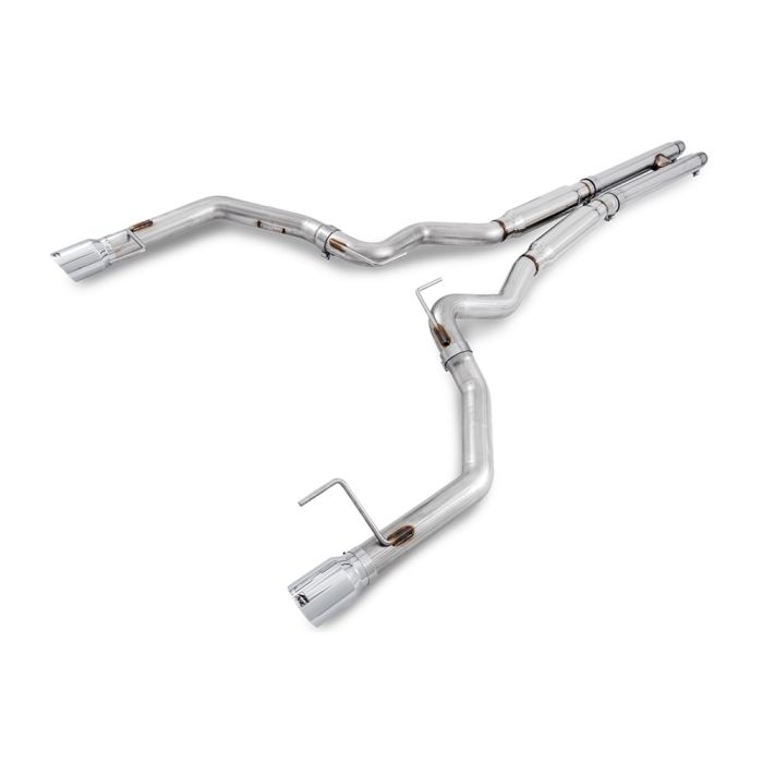 AWE Tuning S550 Mustang GT Cat-back Exhaust - Track Edition (Chrome Silver Tips) - Mammoth Racing -