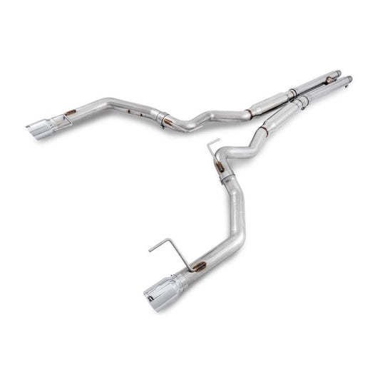 AWE Tuning S550 Mustang GT Cat-back Exhaust - Track Edition (Chrome Silver Tips) - Mammoth Racing -
