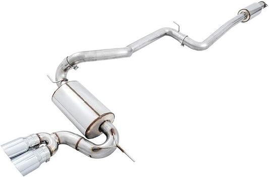 AWE Tuning Ford Focus ST Touring Edition Cat-back Exhaust - Resonated - Chrome Silver Tips - My Store