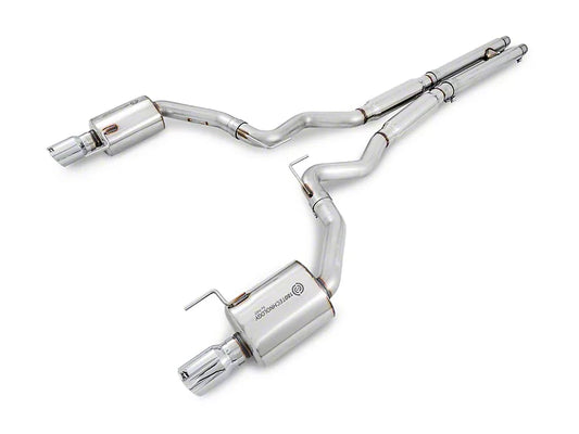 AWE Tuning S550 Mustang GT Cat-back Exhaust - Touring Edition (Chrome Silver Tips) - Mammoth Racing -