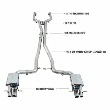 AWE Tuning Mercedes-Benz W205 AMG C63/S Coupe SwitchPath Exhaust System - for Non-DPE Cars - Mammoth Racing -