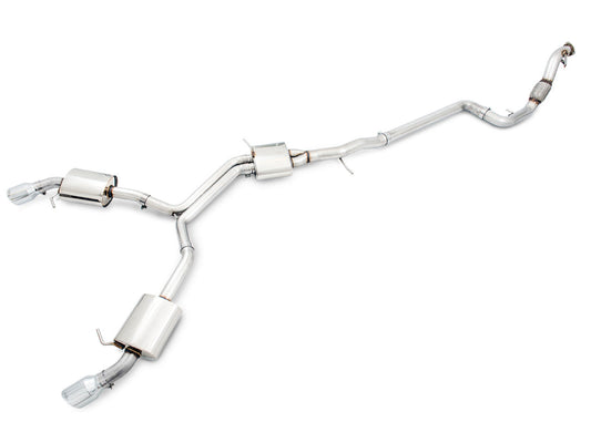 AWE Tuning Audi B9 A4 Touring Edition Exhaust Dual Outlet - Diamond Black Tips (Includes DP) - My Store