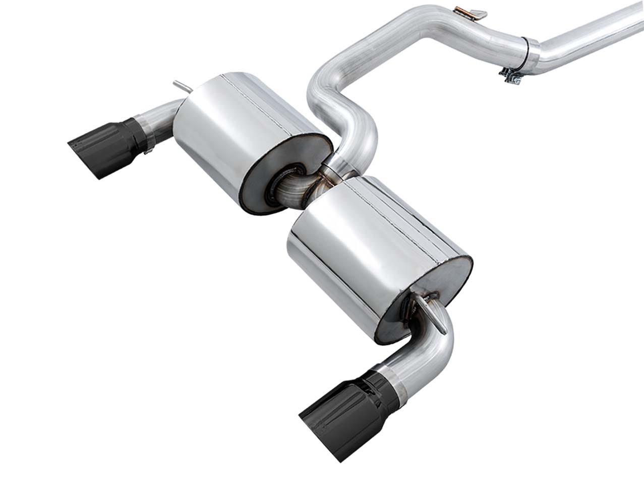 AWE Tuning Ford Focus RS Touring Edition Cat-back Exhaust - Non-Resonated - Diamond Black Tips - Mammoth Racing -