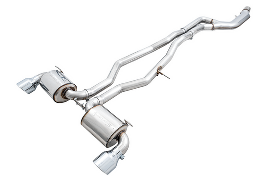 AWE 2020 Toyota Supra A90 Non-Resonated Touring Edition Exhaust - 5in Chrome Silver Tips - My Store