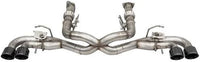 Corsa 20-22 Corvette C8 3in Valved Cat-Back 4.5in Pol Quad Tips - Fits Factory NPP Exhaust w/ AFM - Mammoth Racing -