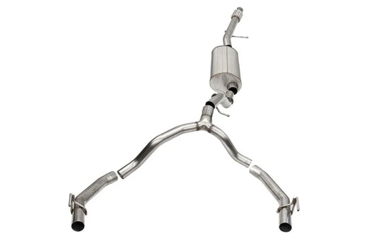 Corsa 21-22 Cadillac Escalade ESV 6.2L Dual Rear 3.5/2.75in Sport Cat-Back Uses Factory Bezels - Mammoth Racing -
