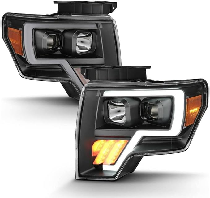 ANZO 2009-2014 Ford F-150 Projector Light Bar G4 H.L. Black Amber - My Store