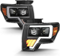 ANZO 2009-2014 Ford F-150 Projector Light Bar G4 H.L. Black Amber - My Store