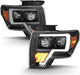 ANZO 2009-2014 Ford F-150 Projector Light Bar G4 H.L. Black Amber - My Store