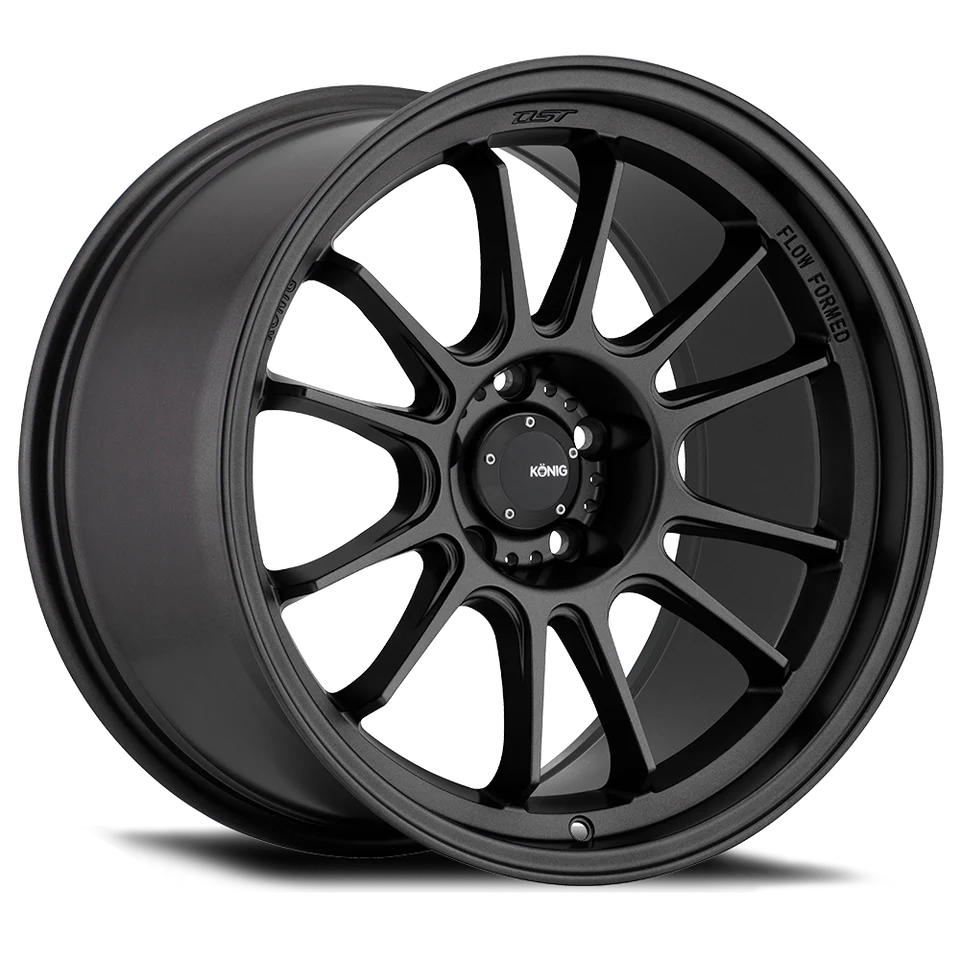 Konig Hypergram 18x11 5x120 Et44 Matte Black Flow Formed - Mammoth Racing -