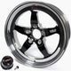 Weld Weldstar 17x5 / 5x4.75 BP / 2.2in. BS Black Wheel - High Pad - Mammoth Racing -