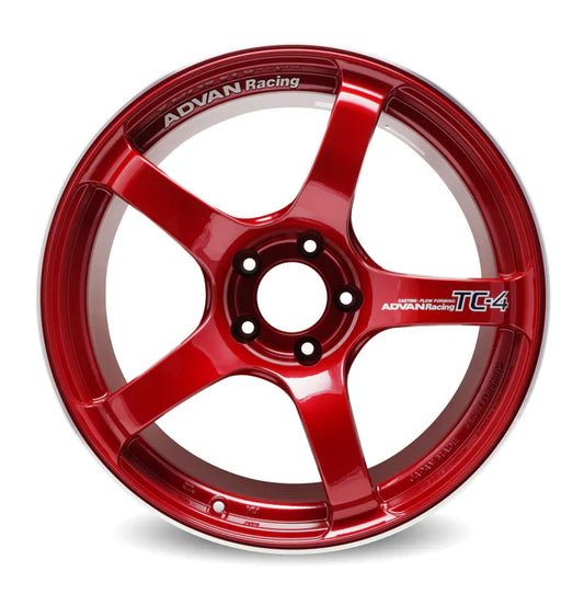 Advan R6 18x8.5 +45 5-112 Racing Candy Red Wheel - My Store
