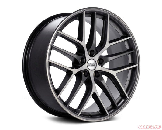 BBS CC-R 20x8.5 5x112 ET30 Satin Graphite Diamond Cut Polished Rim Protector Wheel -82mm PFS Req.