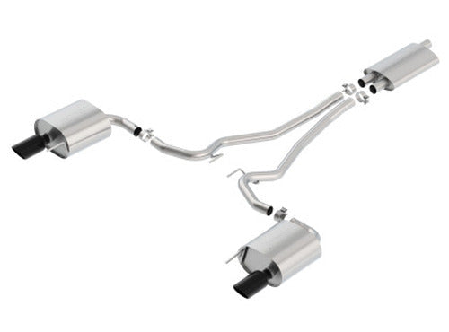 Borla 15-17 Ford Mustang EcoBoost 2.3L EC-Type Cat Back Single Round 4.0in OD 9.5in L Tips Exhaust - Mammoth Racing -