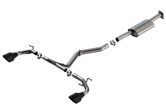 Borla 22-23 Subaru BRZ/Toyota GR86 2.4L RWD AT/MT S-Type Catback Exhaust - Black Chrome Tips - Mammoth Racing -