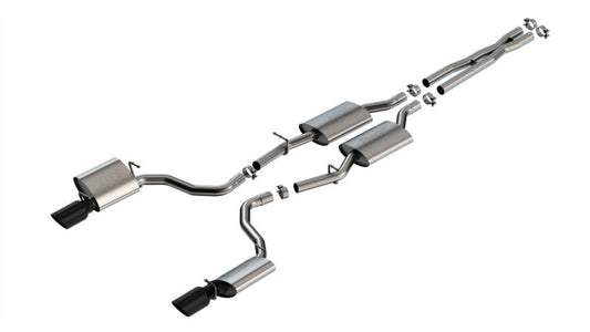 Borla 19-23 Dodge Charger GT 3.6L V6 RWD S-Type Catback Exhaust - Black Chrome Tips - Mammoth Racing -