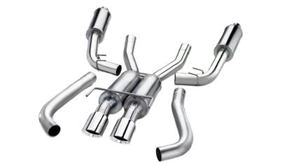 Corsa 15-16 Ford Mustang GT Convertible 5.0L V8 Polished Sport Cat-Back Dual Rear Exit - Mammoth Racing -