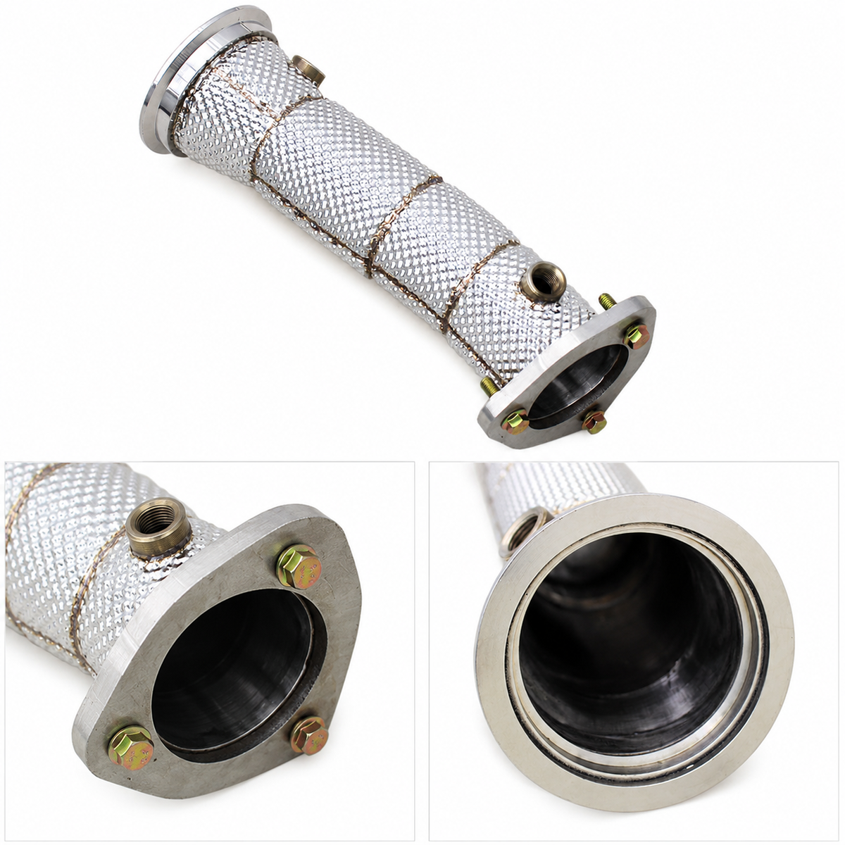 Single Catless High Flow Stainless Exhaust Downpipe for A4 A5 Q5 B9.5 2.0T