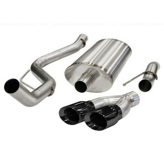 Corsa 10-10 Ford F-150 Raptor 5.4L V8 Black Sport Cat-Back Exhaust - Mammoth Racing -