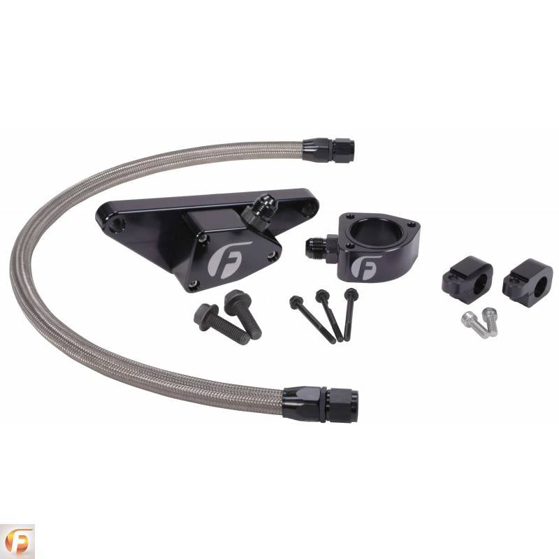 Fleece Performance 03-07 Manual Transmission Cummins Coolant Bypass Kit w/ SS Braided Line - Mammoth Racing -