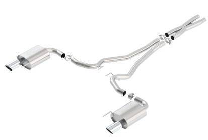 Borla Atak S Rear Section 15-17 Ford Mustang GT 5.0L V8 MT/AT 2.5in pipe 4in tip - Mammoth Racing -