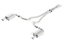 Borla Atak S Rear Section 15-17 Ford Mustang GT 5.0L V8 MT/AT 2.5in pipe 4in tip (Black Chrome) - Mammoth Racing -