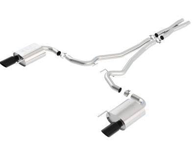 Borla Atak S Cat-Back 15-17 Ford Mustang GT 5.0L V8 MT/AT 2.5in pipe 4in tip (Black Chrome) - Mammoth Racing -