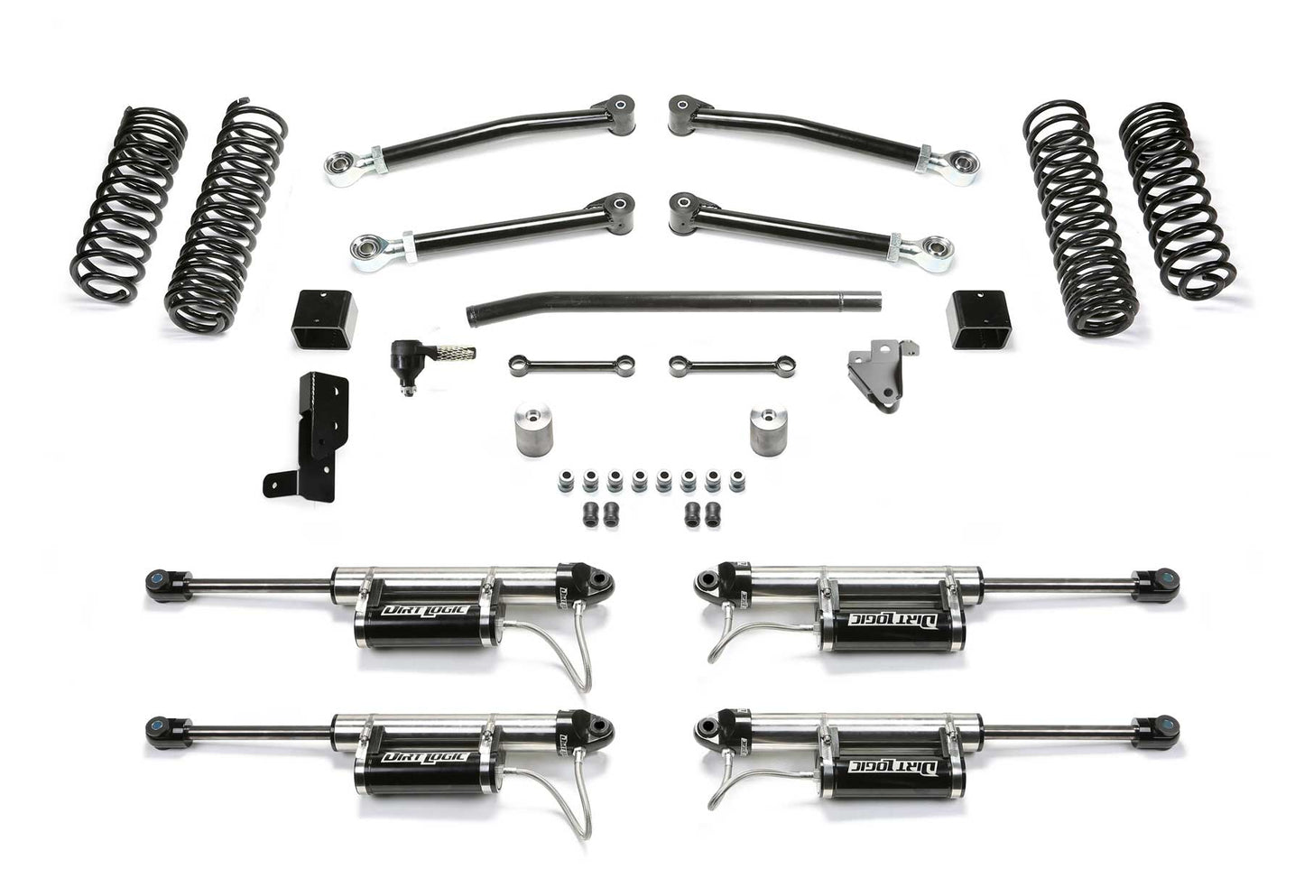 Fabtech 20-21 Jeep JT 4WD Diesel 5in Trail w/ Dlss Resi Shks - Mammoth Racing -