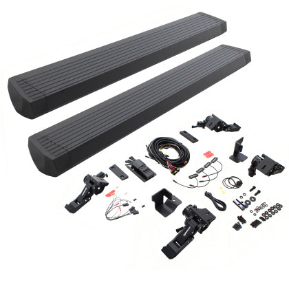 Go Rhino 14-18 Chevrolet Silverado 1500 DC 4dr E-board E1 Electric Running Board Kit - Tex. Blk - Mammoth Racing -
