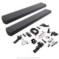 Go Rhino 07-17 Jeep Wrangler 4dr E-board E1 Electric Running Board Kit (Cut Req.) - Tex. Blk - Mammoth Racing -