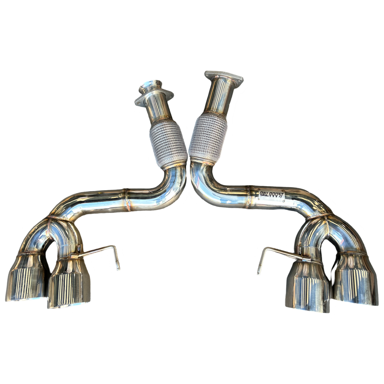 Catback Exhaust for 20-24 Chevy Corvette C8 Polished Tips 6.2L V8 Mandrel 304SS