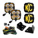 KC HiLiTES Jeep JK Flex ERA 4 2-Light Sys Pillar Mount (80w Spot Beam) - Mammoth Racing