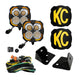 KC HiLiTES Jeep JK Flex ERA 4 2-Light Sys Pillar Mount (80w Combo Beam) - Mammoth Racing -