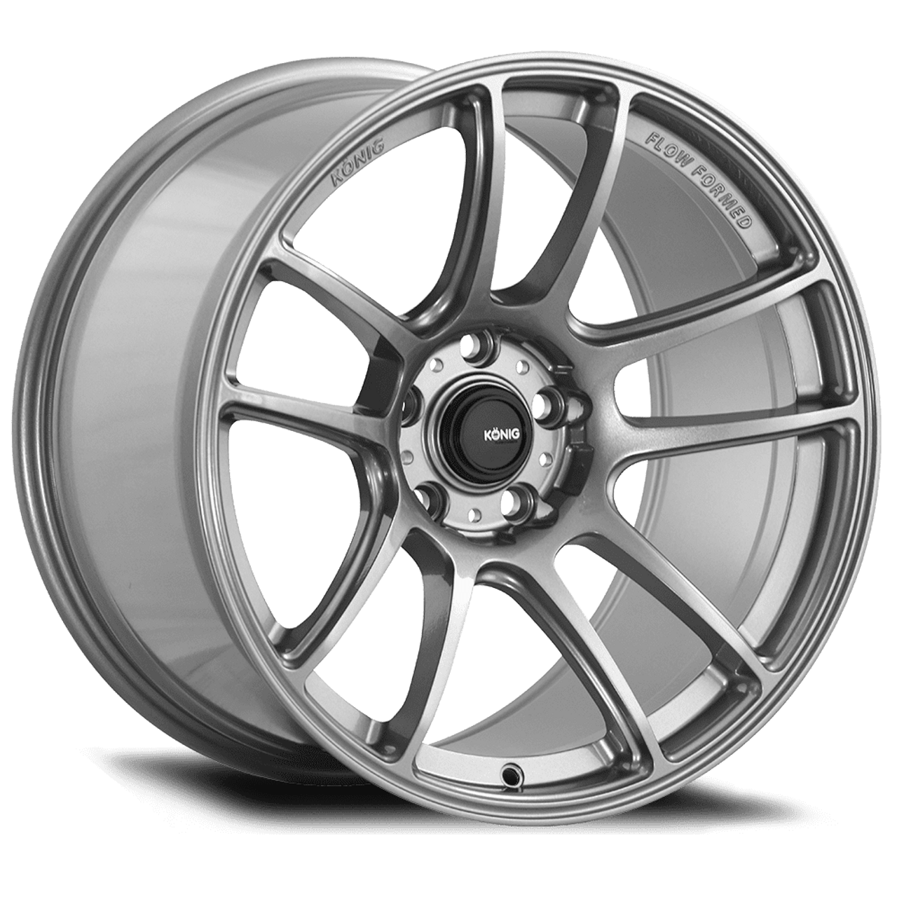 Konig Heliogram 17x9 5x114.3 Et25 Titanium Metallic Knurled Bead Flow Formed - Mammoth Racing -