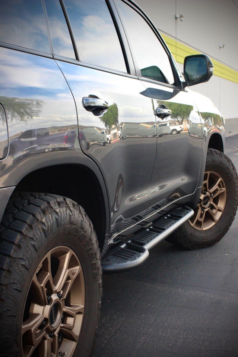 Sliders, Toyota Landcruiser 200, 0 DEG W TOP Plates, Tig, Dom, Black - My Store