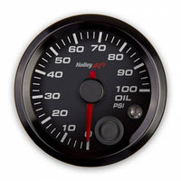 Holley 553-127 EFI Oil Pressure Gauge 2 1/16 in. Diameter 0-100 psi CAN Black Face Black Bezel EFI Oil Pressure Gauge - My Store