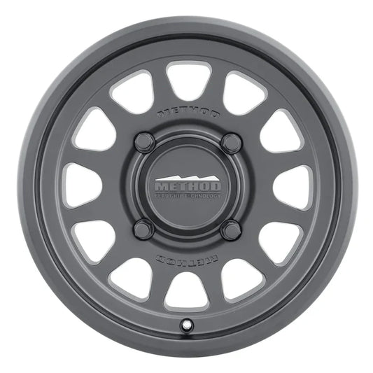 Method Mr414 Bead Grip 15x7 / 5+2/+38mm Offset / 5x4.5 / 76mm CB Graphite Wheel - Mammoth Racing -