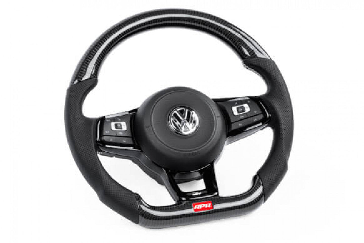 APR Carbon Fiber Steering Wheel W/ Perforated Leather - VW / Mk7 Golf R / GTi / Gli - My Store