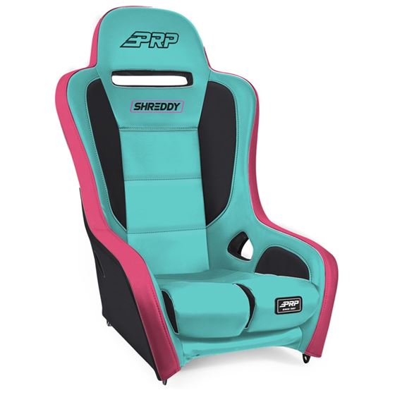 PRP ShReddy Podium Suspension Seat - Pink/Teal / Black - Mammoth Racing -