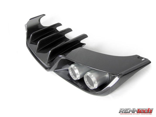 RENNtech Carbon Fiber | Rear Diffuser | w/ Integrated Exhaust Tips | 204 - C Class - Mammoth Racing -