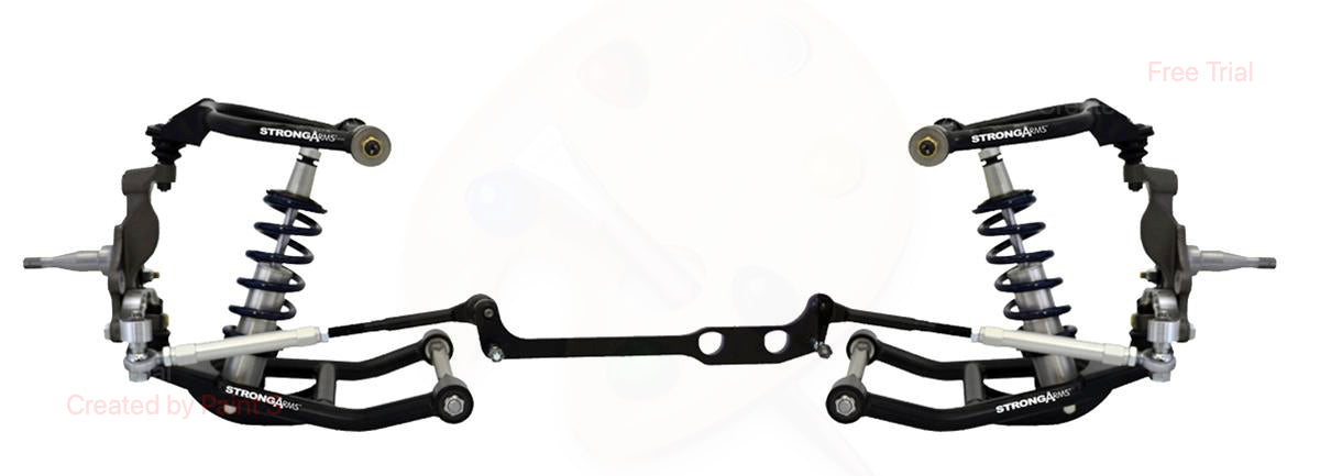 Ridetech 68-79 Chevy C3 Corvette Front TruTurn System - Mammoth Racing -
