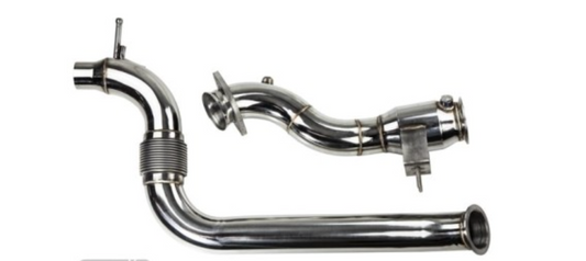 Turbo XS 2015+ Ford Mustang Ecoboost Downpipe w/ High Flow Catalytic Converter - Mammoth Racing -