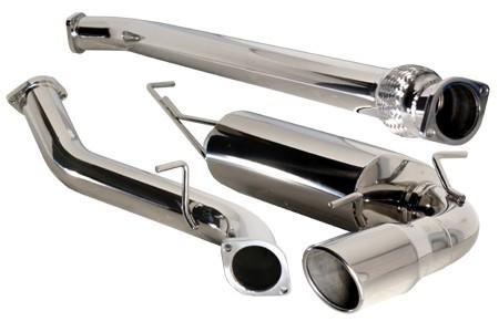 Turbo XS 08+ WRX Hatch Catback Exhaust Polished Tips - Mammoth Racing -