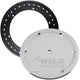 Weld Oval Beadlock Ring 15in. (16-Hole/Bolt-On) - Black w/6-Dzus Cover - Mammoth Racing -